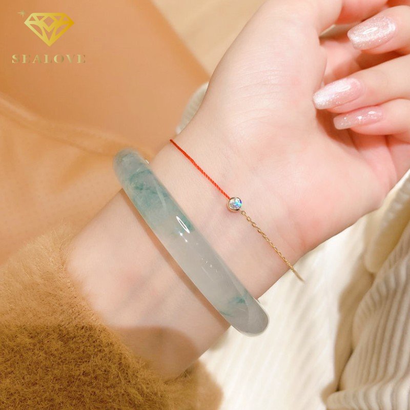 Gelang titanium Wanita Anti Karat Tali Merah Simple Berlian Cantik Aksesoris Perhiasan Korea Style COD