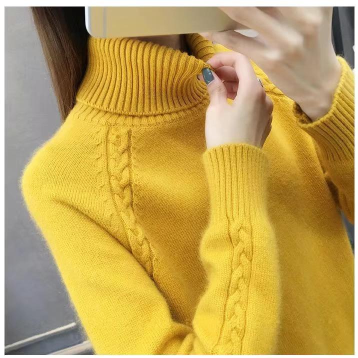 IMPORT WOMAN SLIM TURTLENECK KNIT TOP BELLA WINTER AUTUMN OUTFIT BAJU RAJUT WANITA MUSIM DINGIN