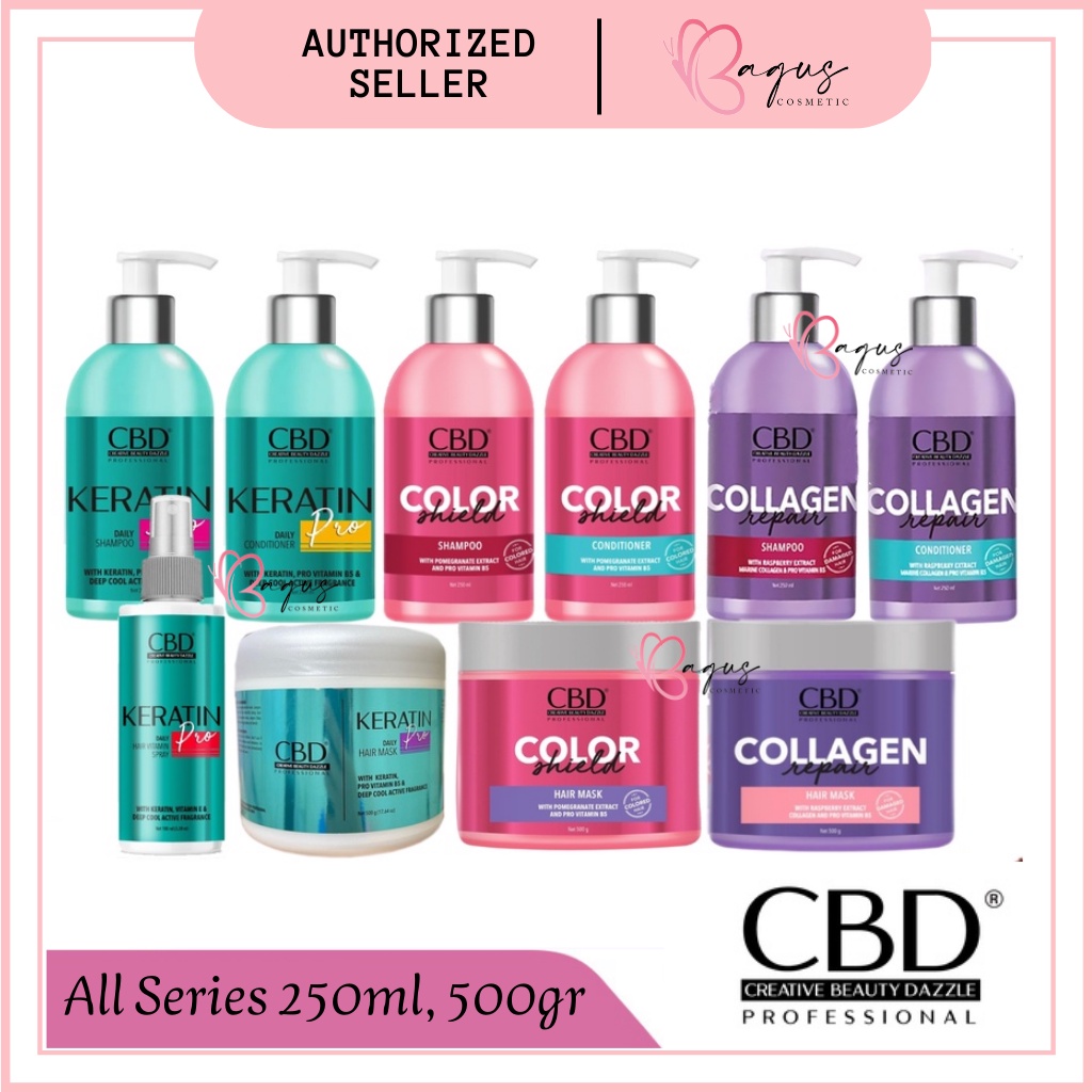 ⭐BAGUS⭐ CBD All Series | 250 500 | Hair Treatment | Color Shield |  Keratin | Collagen | Shampoo | Conditioner | Hair Vitamin | Hair Mask |