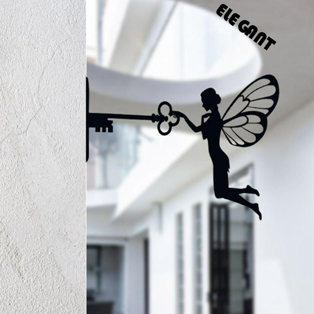 [Elegan] Ornamen Patung Seni Bahan Besi Halaman Belakang Rumput Untuk Dekorasi Siluet Dinding Rumah Siluet Pohon