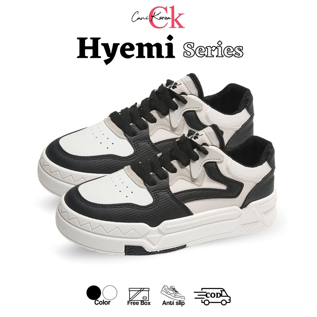 CaniKorea &quot;FREE BOX&quot; (Size 37 - 41) Hyemi Sepatu Sneakers Wanita Kasual Fashion Korea Import 9212