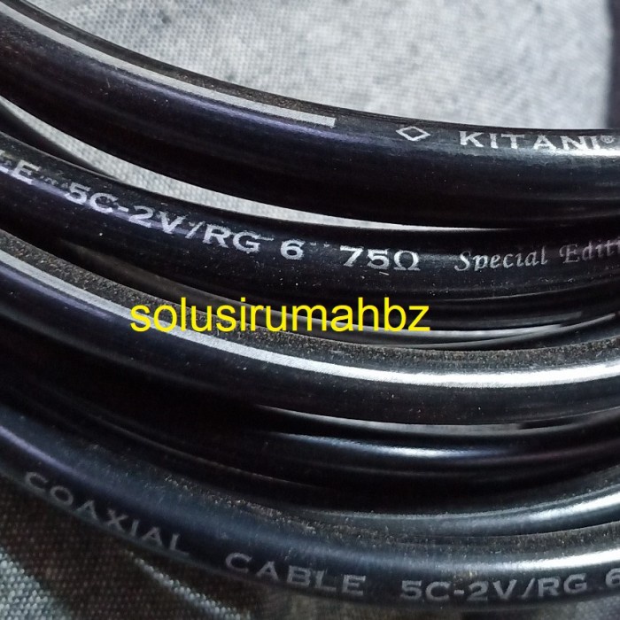 permeter kabel antena Kitani Kabel Coaxial TV 5C-2V tembaga 5c hitam