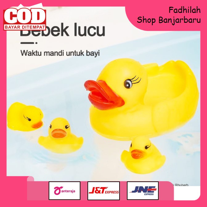 BEBEK MAINAN MANDI BAYI/SATU BESAR TIGA KECIL/MAINAN MURAH BAYI BALITA ANAK BEBEK KARET/HIU KARET/CUTE HAMMER BUNYI | FADHILAH SHOP BJB