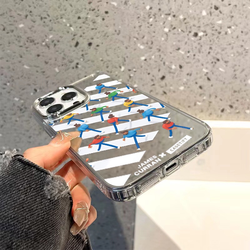 Cocok Untuk Iphone14 Pro Max iPhone Phone Case Cermin Casing Ponsel Kuat Kamera Perlindungan Tahan Guncangan Kompatibel Dengan Iphone13 13pro 13prm iPhone 11 7Plus 8Plus Xr XS 12 Pro Max Phone Case