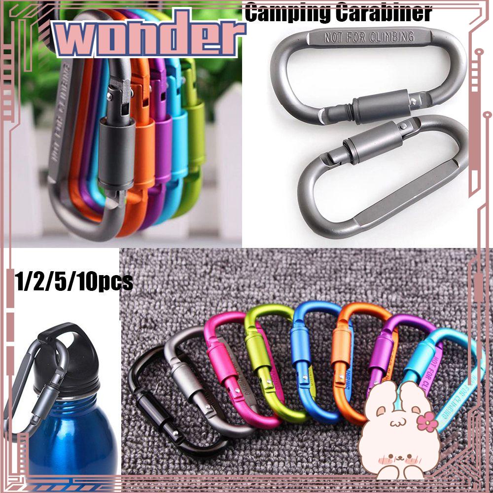 Bertanya-tanya1 /2 /5 /10 Pcs Climbing D Carabiner Baru Panas Paduan Aluminium Aksesoris Luar Ruangan Camping Hiking Kait