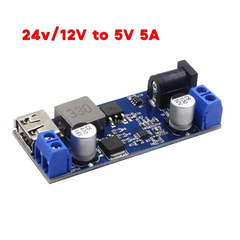 Modul Pengisian Step-down USB btsg DC-DC 24V/12V Ke 5V 5A Konverter Power Supply