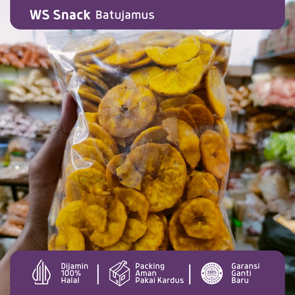 

KERIPIK PISANG MANIS 500 gram snack kiloan makanan ringan jajanan cemilan camilan manis murah