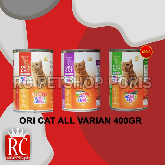 Makanan Kucing Basah Ori Cat Kaleng Wet Food 400 Gram