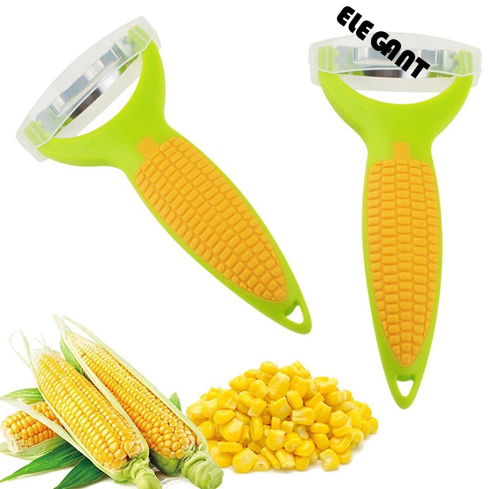 [Elegan] Pengupas Jagung PP Masak Jagung Resleting Alat Sayur Stainless Steel Dapur Gadget Perontok