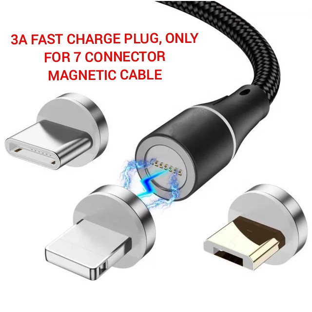 PLUG ONLY 3A kepala casan magnetic 7 konektor fast charging magnetic plug