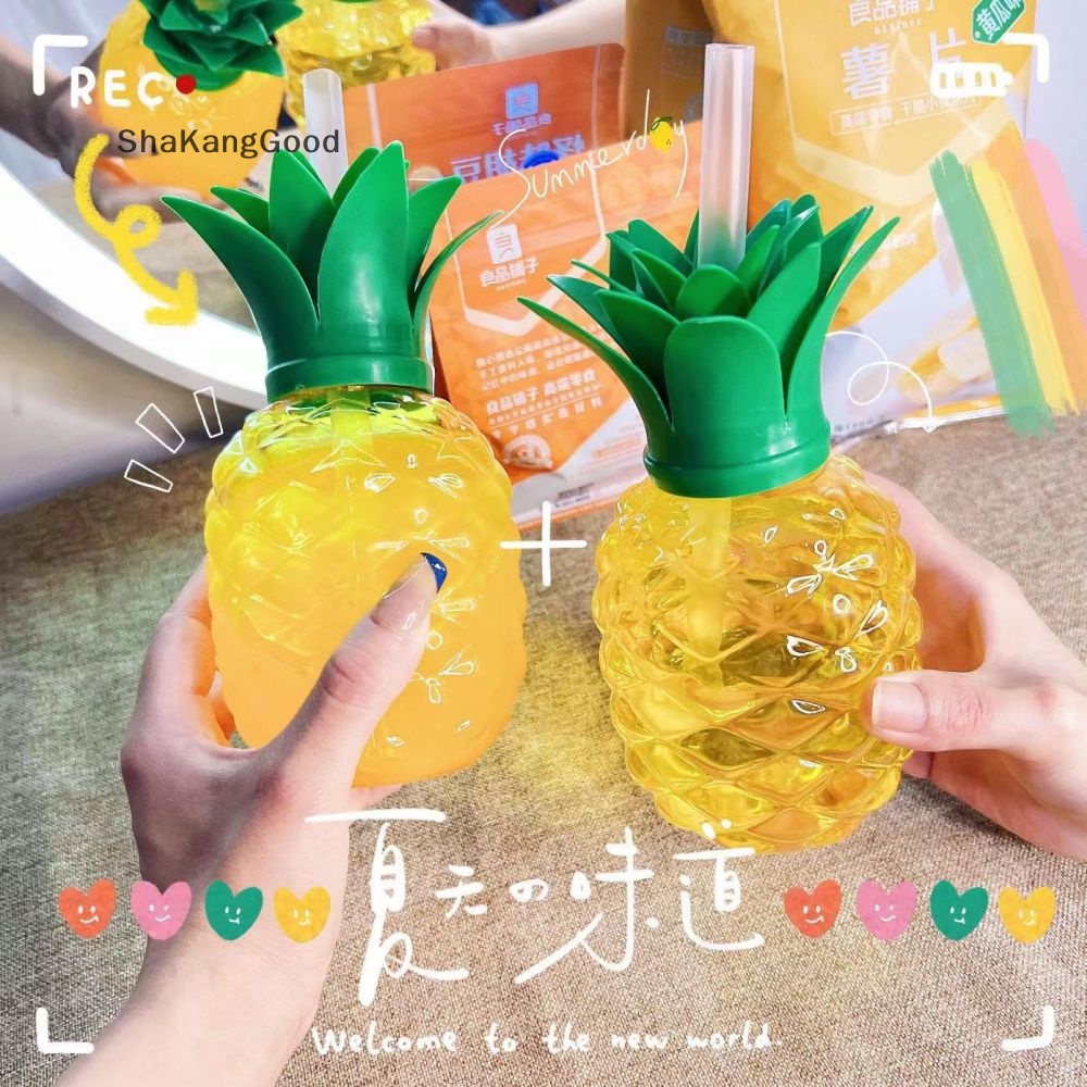 Botol Jus Bentuk Nanas SKID 500ml Desain Lucu Dan Unik Meminimalisir Tumpahan, Per SKK