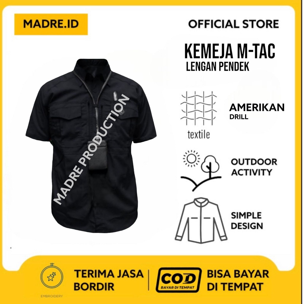 Kemeja R Tac Lengan Pendek / kemeja lapangan / kemeja tactical