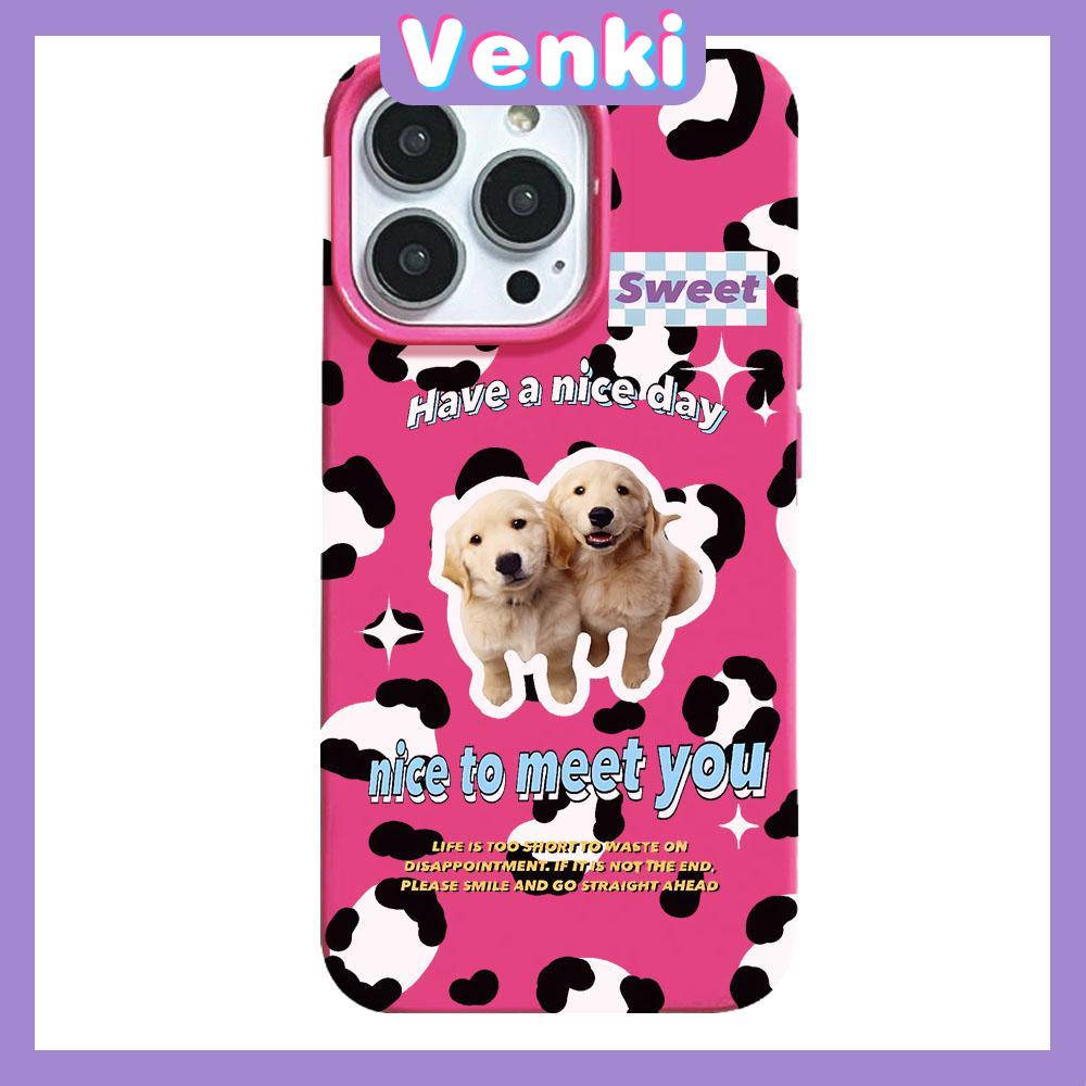 VENKI - For iPhone 11 iPhone Case Red Glossy TPU Soft Case Shockproof Protection Camera Cute English Dog Compatible with iPhone 14 13 Pro max 12 Pro Max xr xs max 7Plus 8Plus