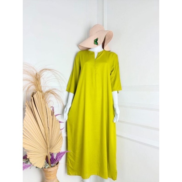 Daster Busui Terbaru Lengan Tangan 3/4 Polos Panjang Semata Kaki Jumbo Ld 120 Kekinian