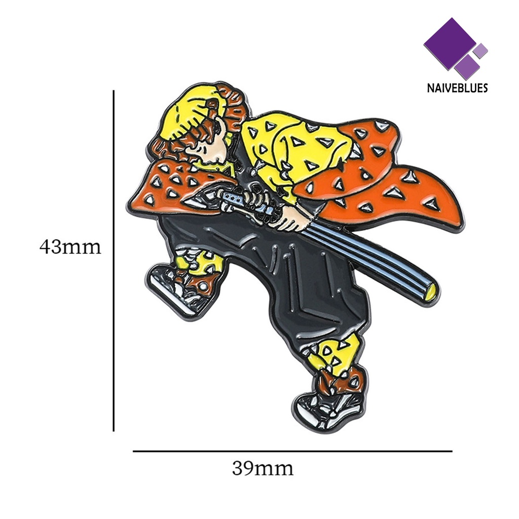 &lt; Naiveblues &gt; Bros Pin Electroplating Hidup Kartun Geometris Gaun Colorfast Anime Bros Cosplay Pakaian Dekorasi