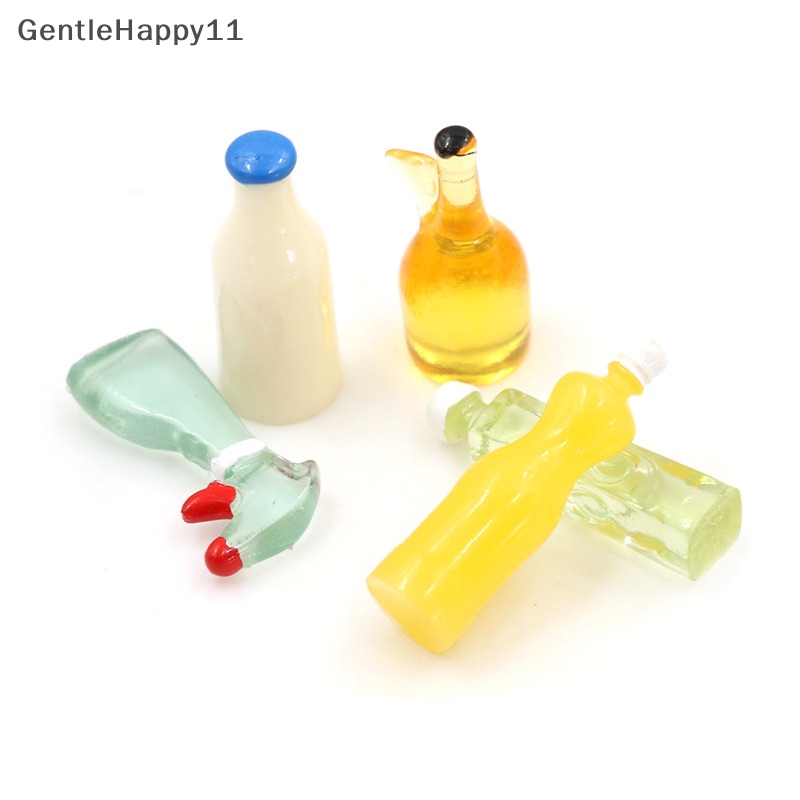 Gentlehappy Miniatur Rumah Boneka 1: 12mainan 5buah Botol Dapur Plastik Tinggi 3cm id