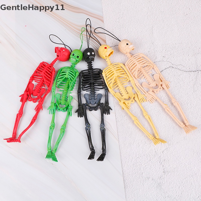 Gentlehappy 1PC Mainan Halloween 20cm Realistis Cetakan Kerangka Manusia Anak-Anak Mainan Lucu Hadiah id