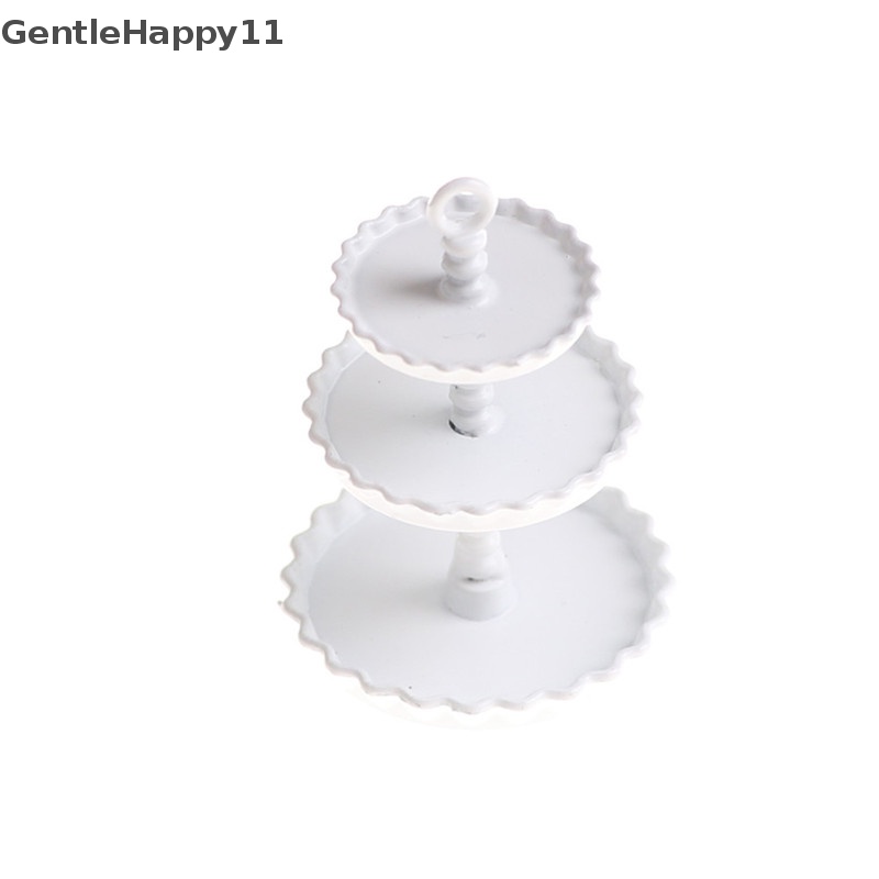 Gentlehappy 1Pcs Putih1Per12Rumah Boneka Miniatur 3lapis Metal Desserts Snack Rack Stand id