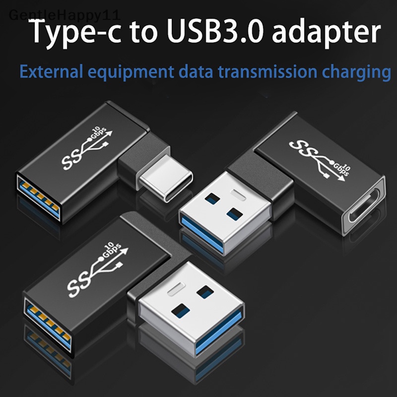 Gentlehappy OTG adapter USB 3.0 USB Male to Type-c Female Converter Tipe-c Ke USB3.0 adapter PD El Konverter Transmisi Kecepatan Tinggi Gadget id