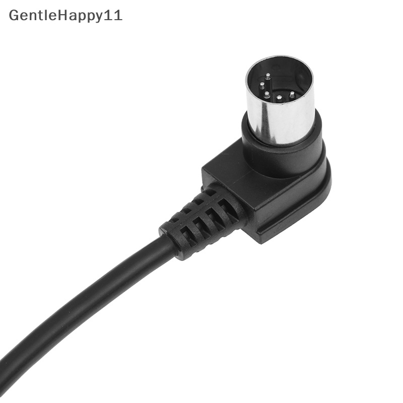 Gentlehappy Double 90derajat Sudut Kanan MIDI 5Pin Male To MIDI 5Pin Adaptor Kabel Colokan DIN id