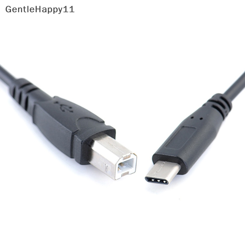 Gentlehappy Kabel Data USB-c Type-c Male to USB B Type Male Cord Telepon Printer id