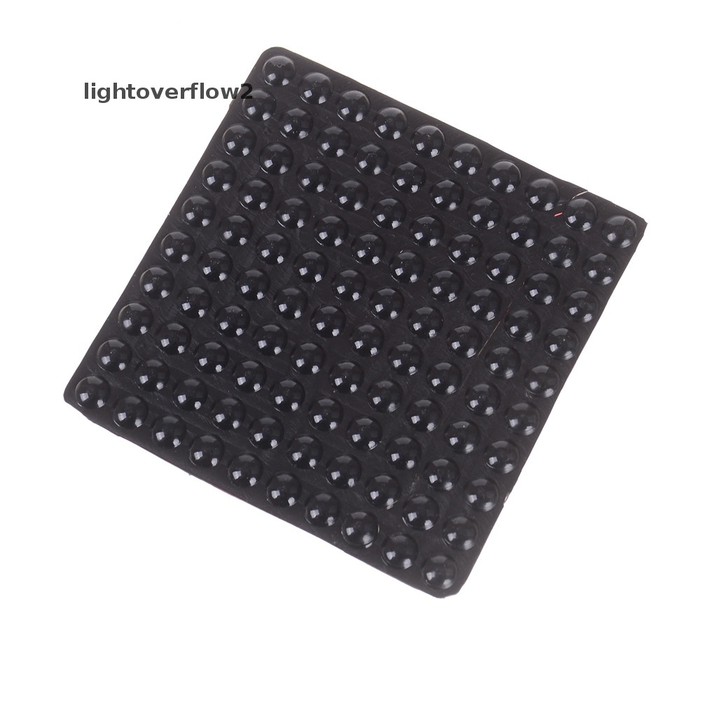 [lightoverflow2] 100pcs Kaki Karet Perekat Diri Hitam Bumper Setengah Lingkaran Door Buffer Pad [ID]