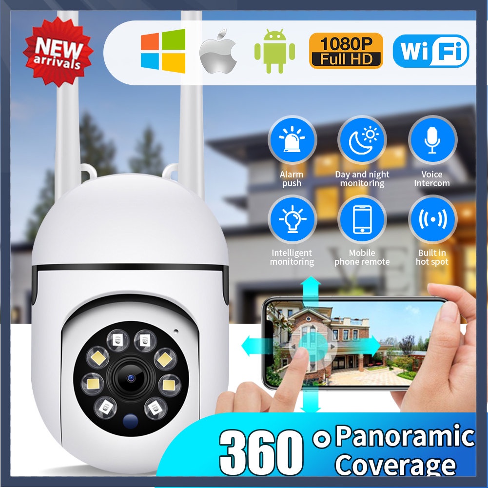 【COD】Kamera IP WiFi Waterproof Night Vision Auto Melacak Kontrol Remote Audio Two Way Untuk Keamanan Rumah