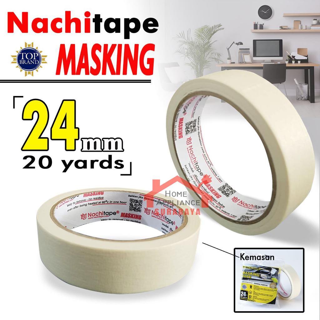 NACHI Masking Tape - Lakban Isolasi Kertas 1 Inch 24mm x 20 Yard