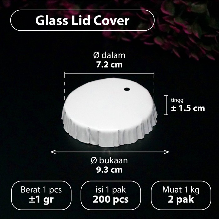 (Paket isi 200 pcs) Glass Lid Covers - Tutupan Gelas Kertas - Polos