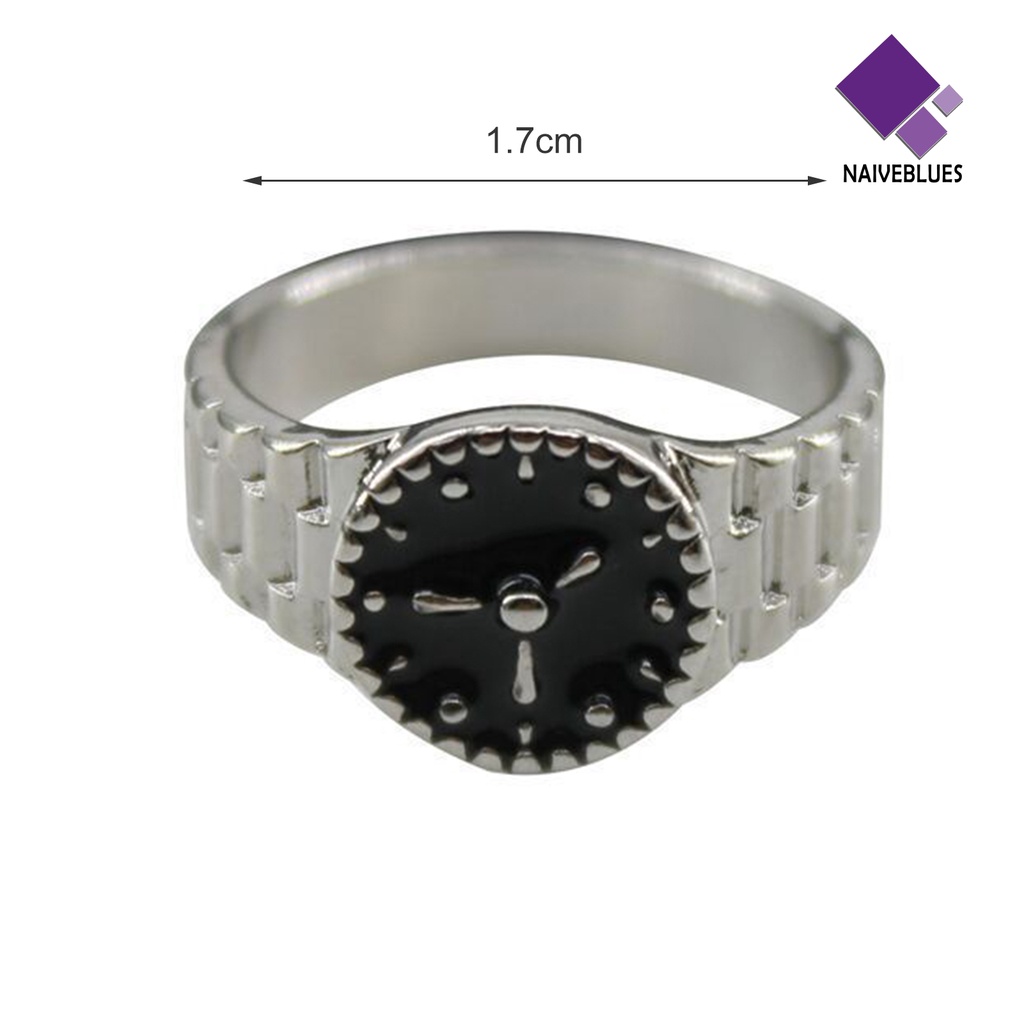 &lt; Naiveblues &gt; Jam Tangan Cincin Jari Bentuk Ins Style Jewelry Bright Luster Chic Ring Party