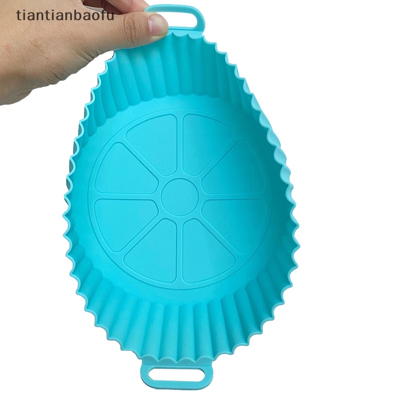 [tiantianbaofu] 16.5cm Air Fryer Silicone Pot Air Fryer Basket Liner Anti Lengket Oven Baking Tray Butik