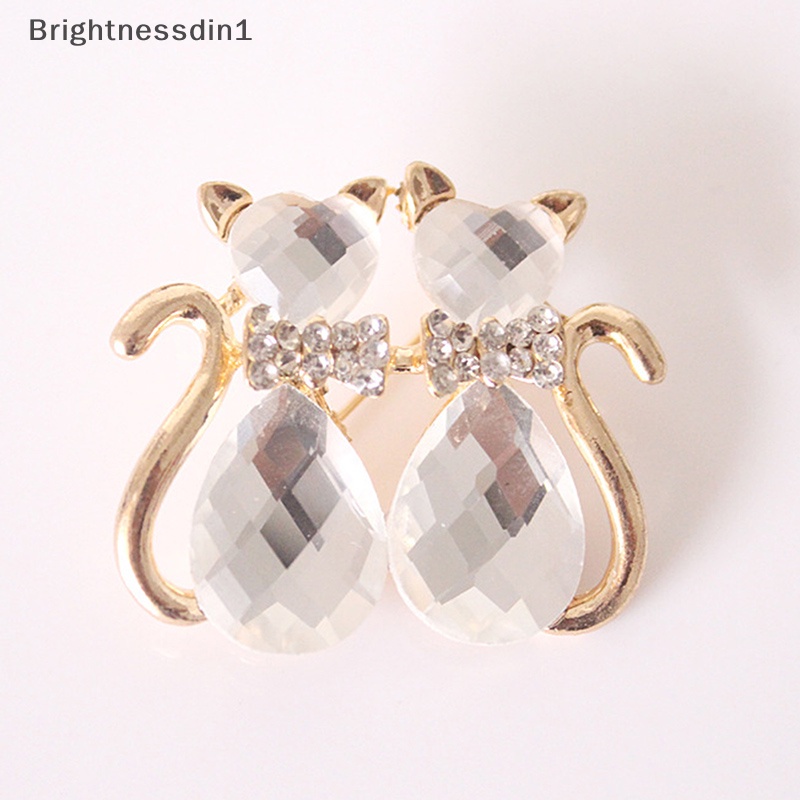 [Brightnessdin1] Wanita Bros Syal Bling Bling Kristal Berlian Imitasi Bunga Bros Pin Butik