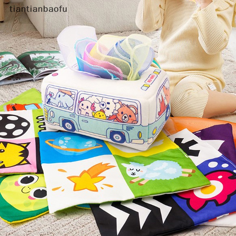 [tiantianbaofu] Mainan Montessori Magic Tissue Box Bayi Edukasi Belajar Aktivitas Sensory Toy Boutique