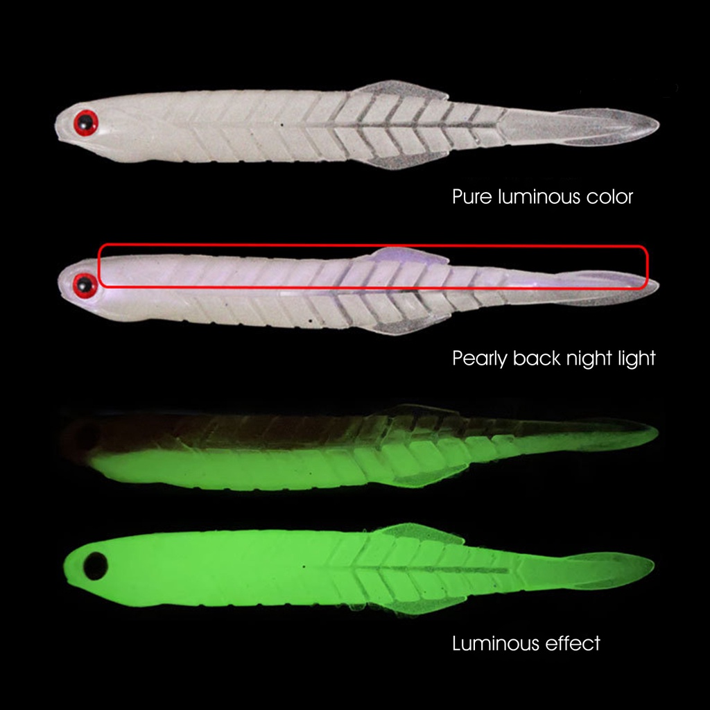 Bo-5pcs 7.3g Memancing Umpan Lembut Mirip Hidup Menggoda Simulasi Bercahaya Hidup Bentuk Ikan Umpan Lembut Untuk Angling