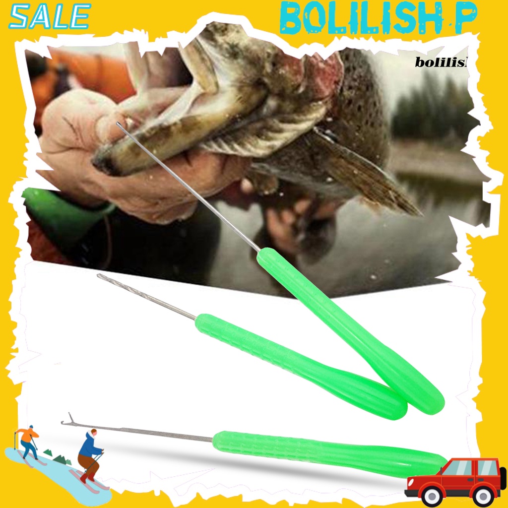 Bo-3 Pcs/Set Umpan Jarum Set Sederhana Digunakan Kuat Dan Kokoh Portabel Tahan Aus Ukuran Kecil Memakai Umpan Baja Karbon Tinggi Tahan Lama Anti Karat Lure Needle Set Untuk Memancing Di Luar Ruangan