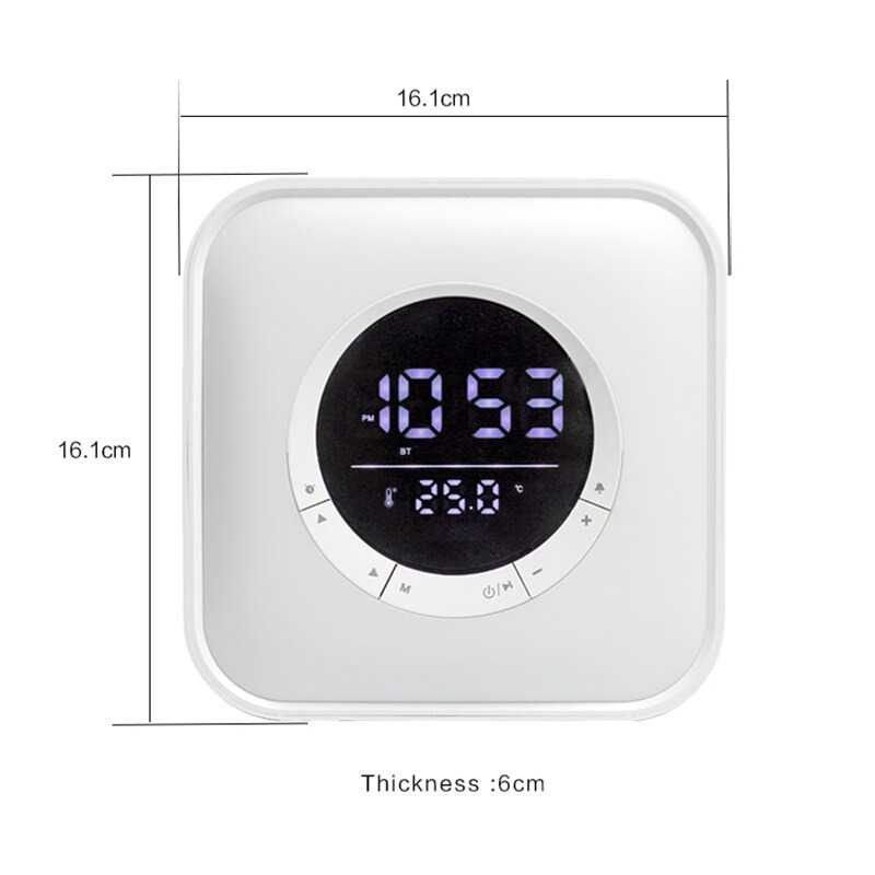 Speaker Jam Meja Bluetooth Active Alarm Clock FM Radio TF Card P10