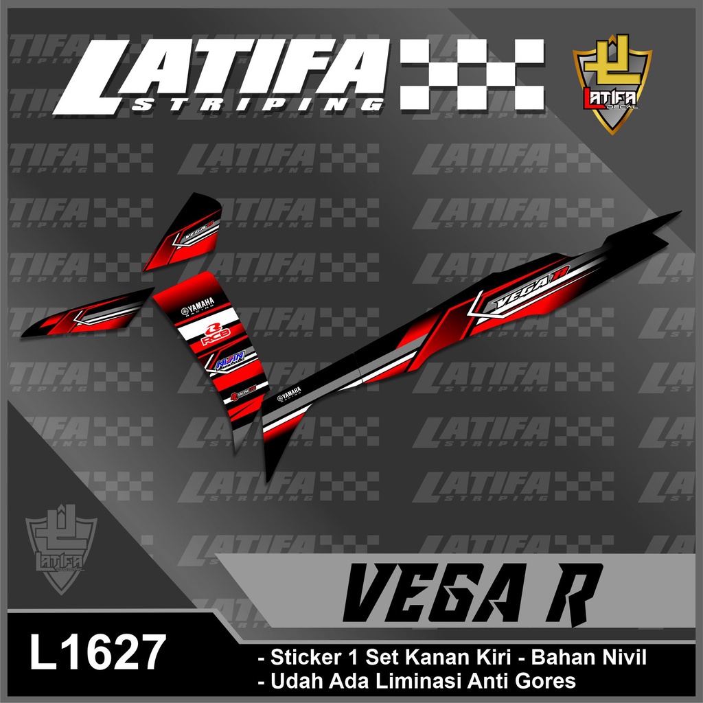 L1627 Sticker Striping Variasi YAMAHA VEGA R Semi Full striping vega r