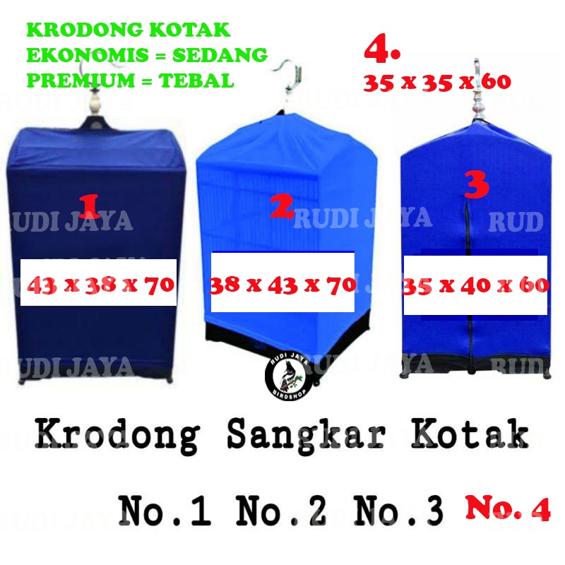 JUAL KRODONG KOTAK EKONOMIS COVER SELIMUT KERODONG SANGKAR KANDANG KOTAK BURUNG CENDET KACER KENARI