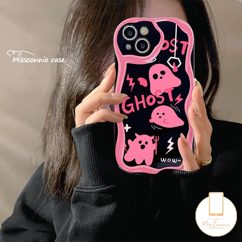 Casing 3D Wavy Curved Edge Glossy Untuk Redmi 10C 10 9A A2 10A A1 9 9T 9C NFC POCO M3 Redmi Note9 8 11 11s 10S 10 10Pro Max Ins Fashion Smile Art Letter Soft Tpu Shockrpoof Cover