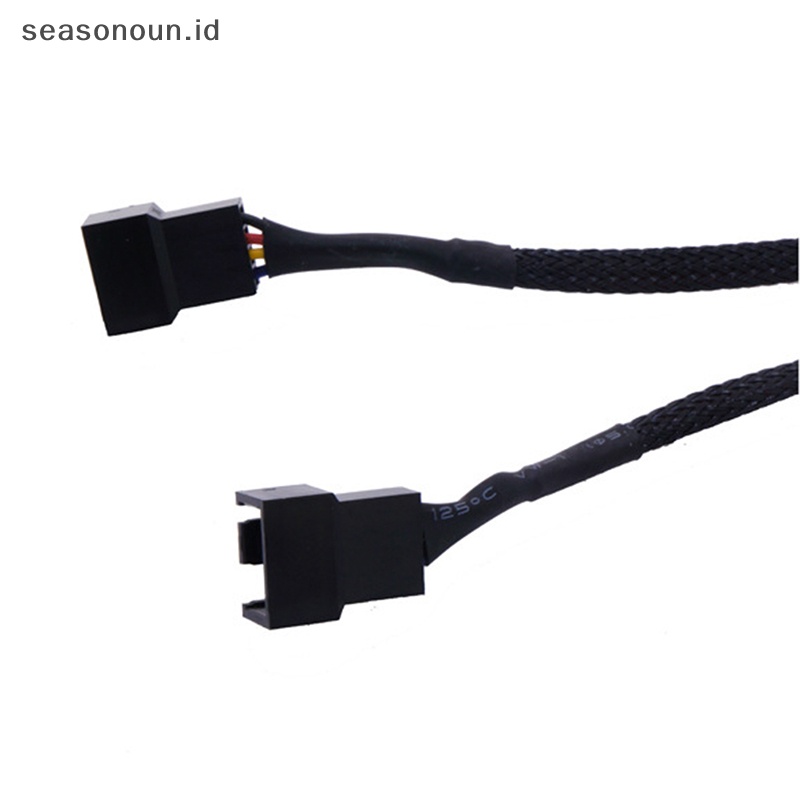 Seasonoun Tembaga 2arah PWM 4Pin/3Pin Kipas Komputer Lengan Splitter Kabel Ekstensi 27cm.
