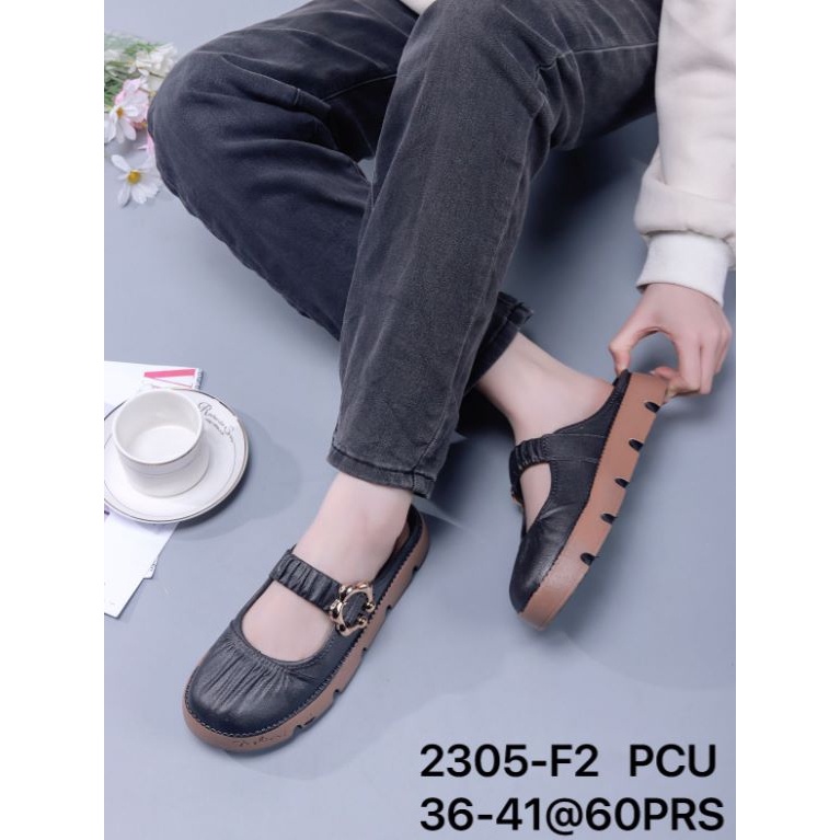 Sandal Wedges Mules / Sandal Jelly Karet Tebal Import Balance 2305-F2