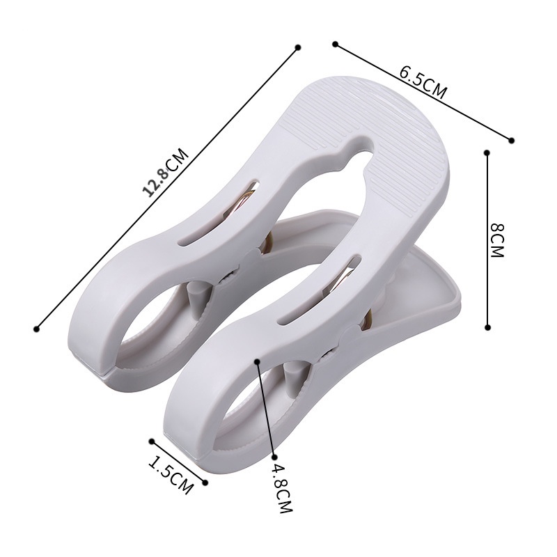 Anti-slip Bedsheet Sock Fixing Clamp Elastis Kantong Makanan Sealing Clip Pakaian Rumah Tangga Gantungan Pengering Pasak Besar Dua Gigi Jepitan Plastik