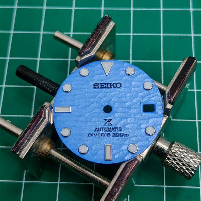 seiko mod dial submariner skx divers 7s26 nh35 nh36 blue sky wave