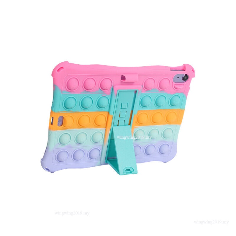 Silikon Fidget Pop Toy Case Stand Cover Untuk iPad Baru 10th 10.9 2022 Air 4th 5th Gen7 8 9th 5th 6th 9.7