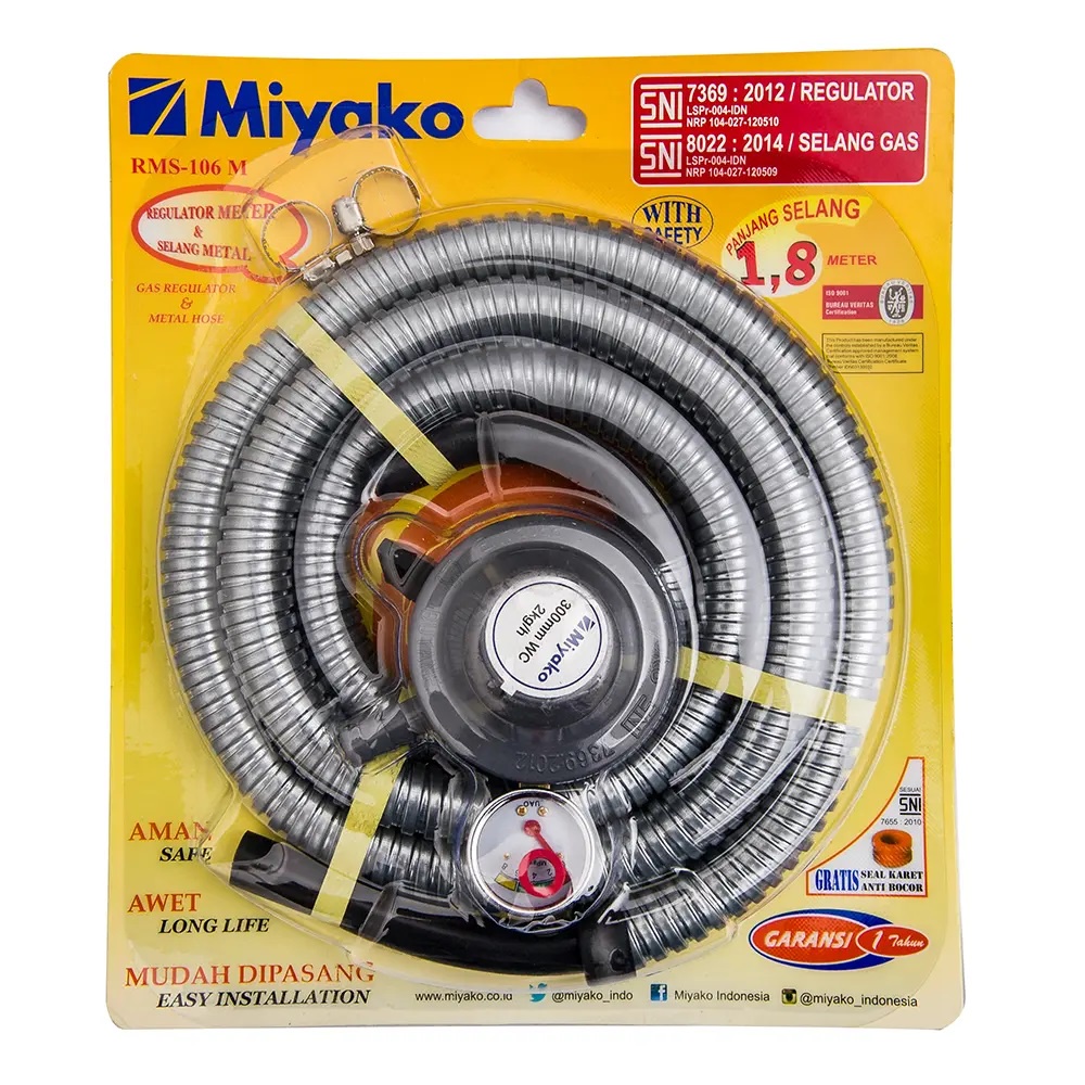 Regulator Gas + Selang Miyako Rms 106