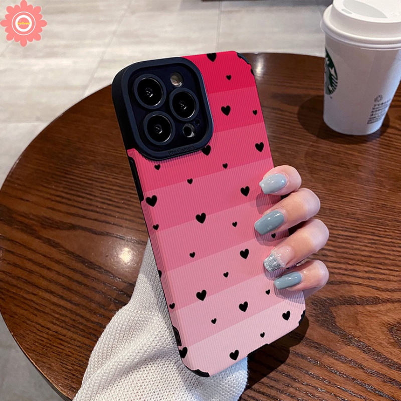 IPHONE Ins Imut Merah Kisses Bibir Leopard Ponsel Case Kompatibel Untuk Iphone7 8 Plus11 14 13 12 Pro Max XR X XS Max Cinta Hati Kulit Shockproof Pelindung Cover Lembut Tpu Cover