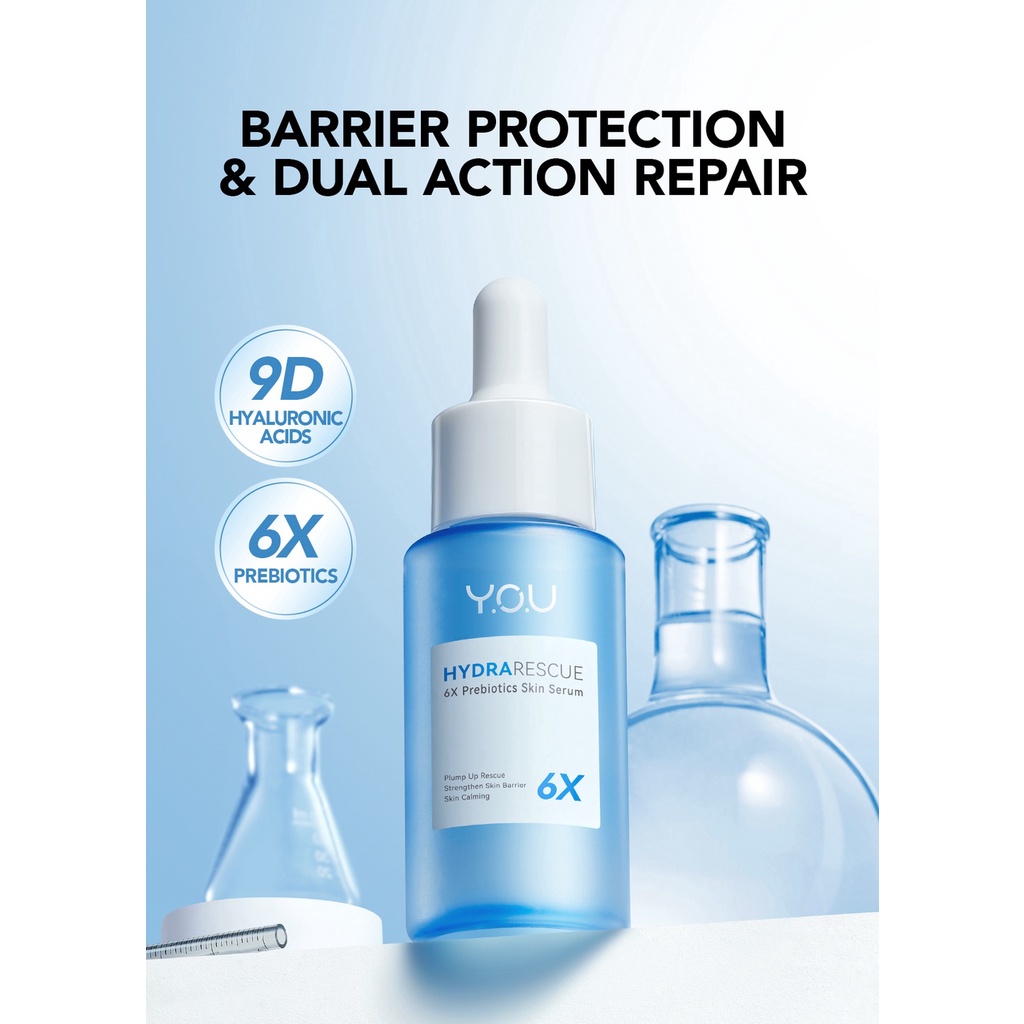 ★ BB ★ Y.O.U HydraRescue 6X Prebiotics Skin Serum 30ml | Hyaluronic Acid for Hydrating | YOU