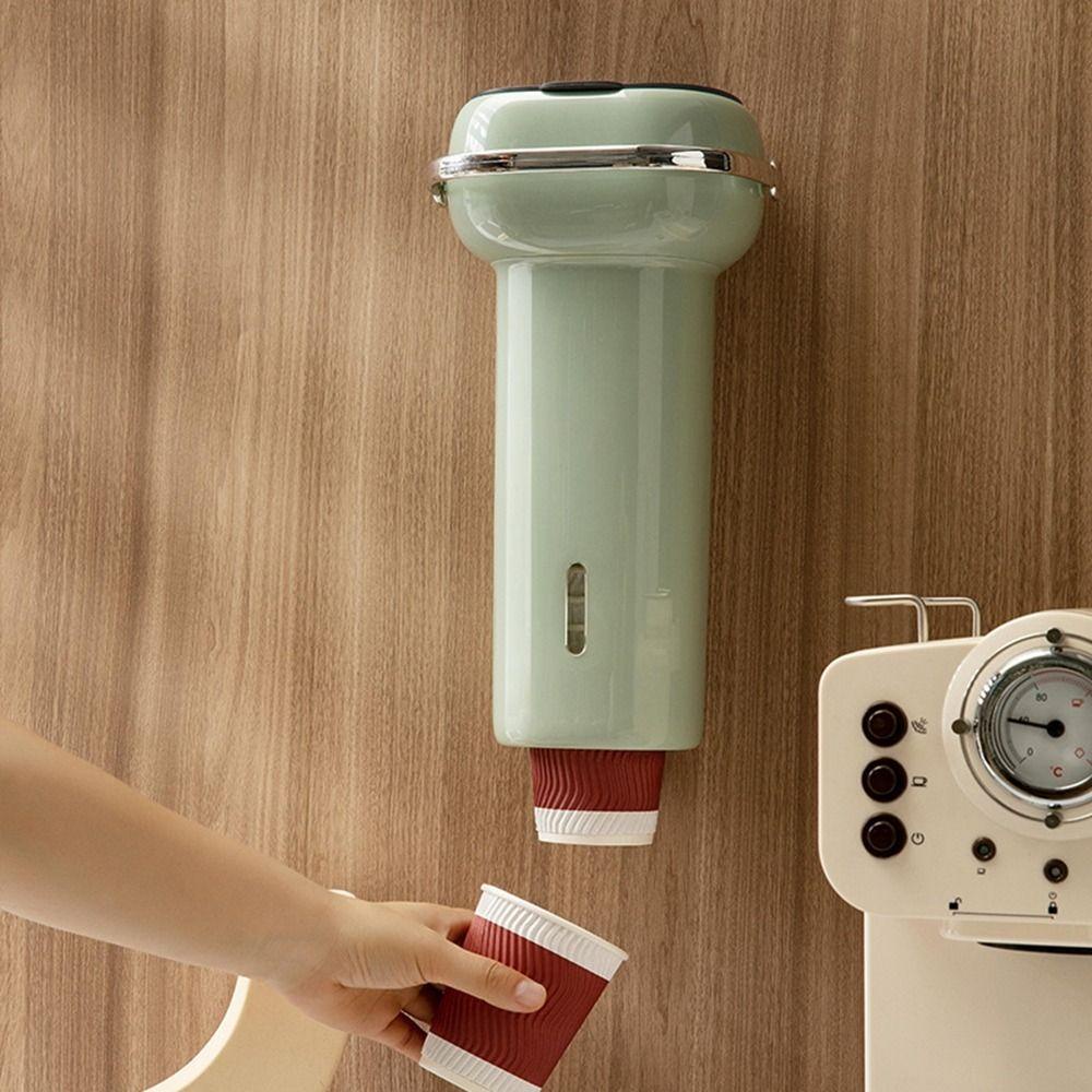 [Elegan] Dispenser Penyimpanan Gelas Tipe Tarik 1Pcs Cangkir Tunggal Kapasitas Besar Automatic Cup Dropper