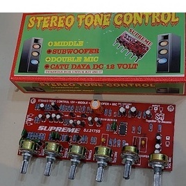 TONE CONTROL STEREO MIDLE PLUS SUBWOOWER DC 12V PLUS EXTRA MIC