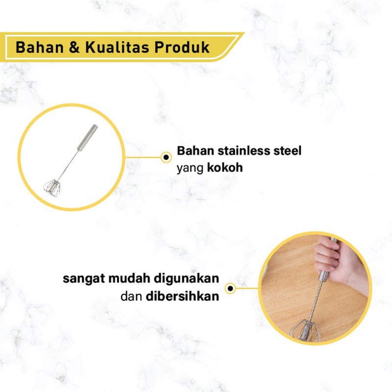 (Pengiriman cepat, dikirim dari Jakarta)Pengocok Telur Better Beater | Kocokan Telur Otomatis Stainless | Mixer